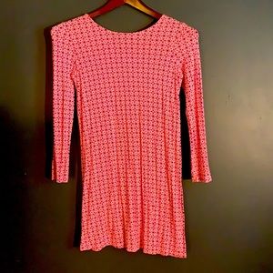 Girls patterned J khaki dress.